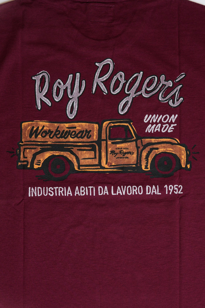 T-SHIRT ROY ROGER'S WORKWEAR JERSEY VAN - BURGUNDY