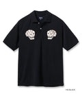 TT79746 SUKA POLO SHIRT EMBROIDERED SKULL & SNAKE - BLACK