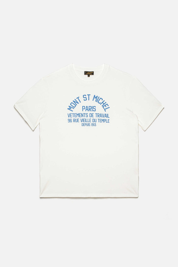 Twan – Marais print t-shirt - WHITE/BLUE