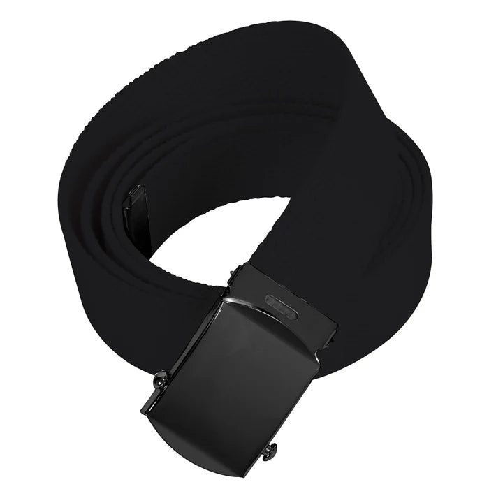 Web Belt with Buckle - BLACK