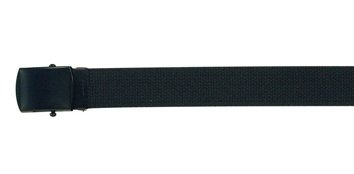 Web Belt with Buckle - BLACK