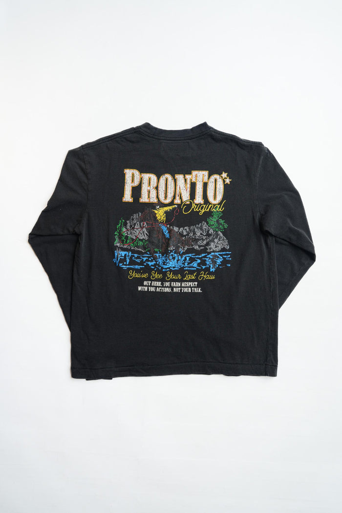 West Riders L/S Tee - Washed Black