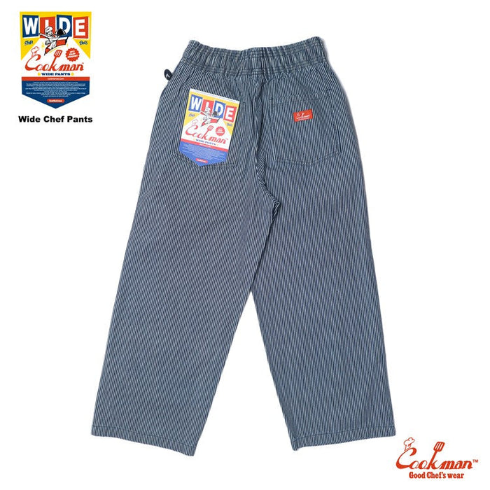 WIDE CHEF PANTS HICKORY - NAVY