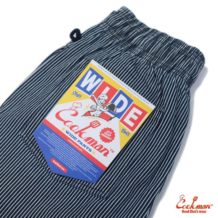 WIDE CHEF PANTS HICKORY - NAVY