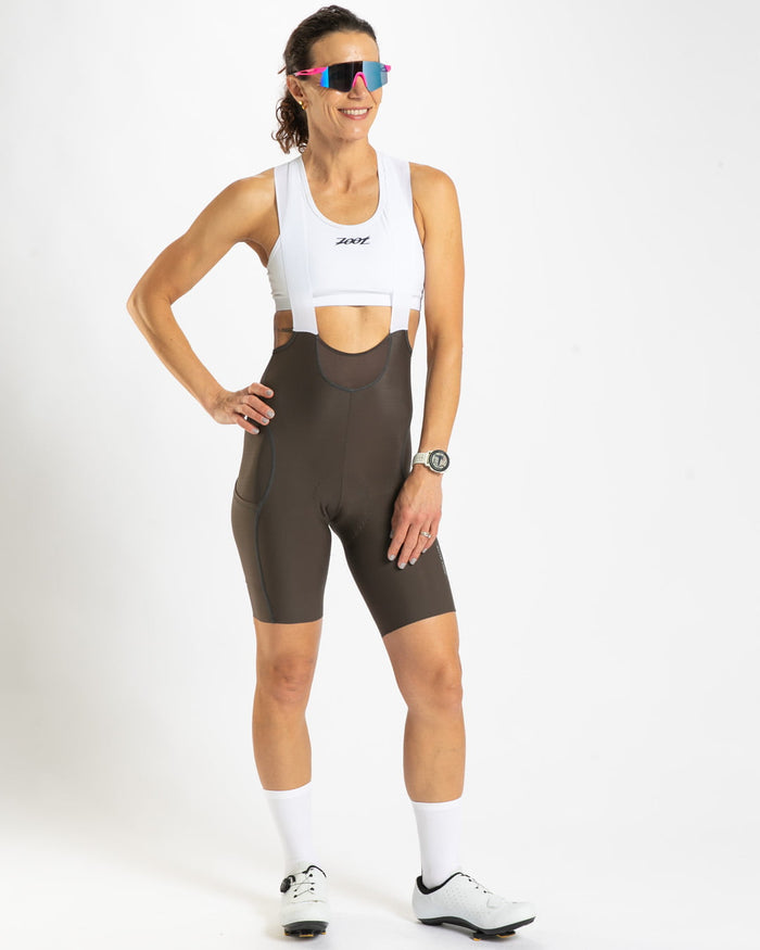 Zoot Sports CYCLE BIBS Women's Elite Cycle Cargo Bib - Mocha