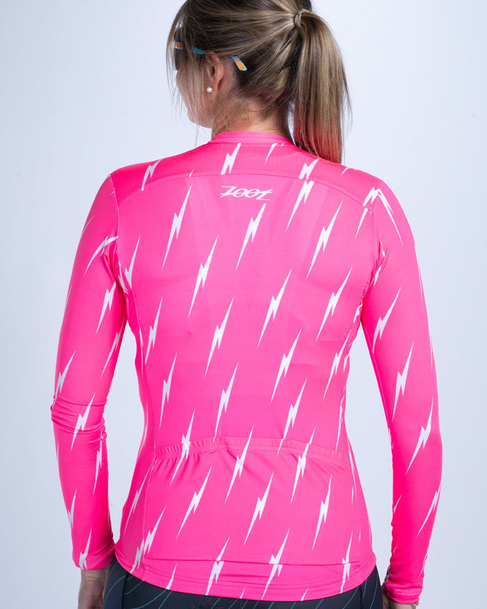 Zoot Sports CYCLE LONG SLEEVE JERSEYS Women's Ltd Cycle Sun Stop LS Jersey - Elements Bolts