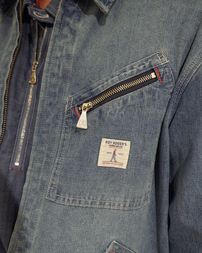 Work Short Jkt Denim Overall - wash Denim